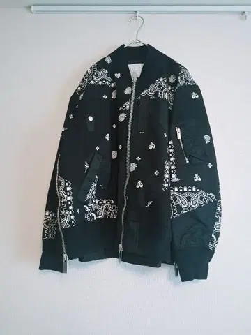 sacai 사카이 페이즐리 무늬 블루종 블랙