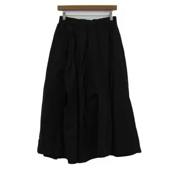 [ 미사용 ] 세모아 롱 스커트 스트레치 블랙 여성용 F 사이즈