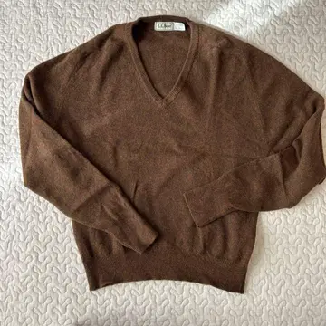 llbean 램스울 V넥 스웨터
