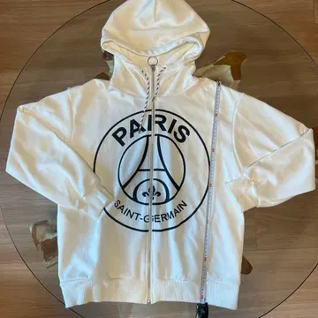PARIS SAINT-GERMAIN 풀 집업 후드티 화이트