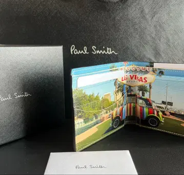 [ 새상품 미사용 ] 폴스미스 지갑 2단 라스베가스 한정품 쇼핑백 포함