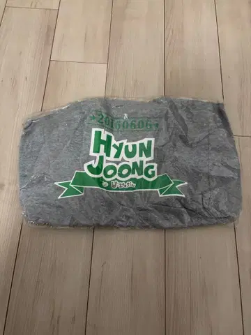 HYUN JOONG 로고 백 그레이