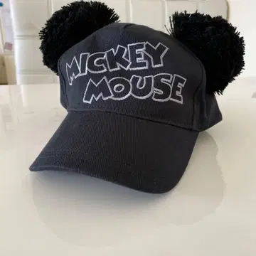 디즈니 미키마우스 폼폼 포함 캡 블랙 58cm