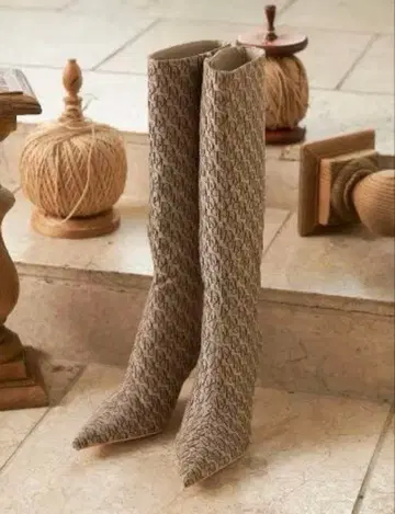 Darich 롱 부츠 올 패턴 자카드 모노그램