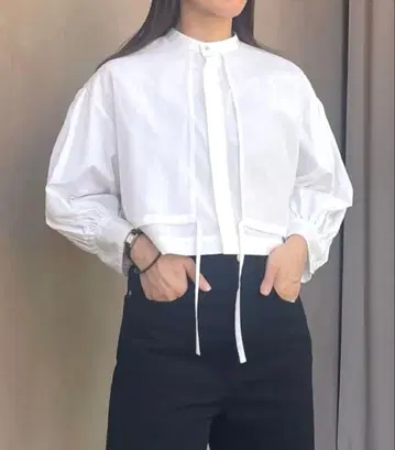 HYKE 벌룬 슬리브 블라우스 사이즈 2