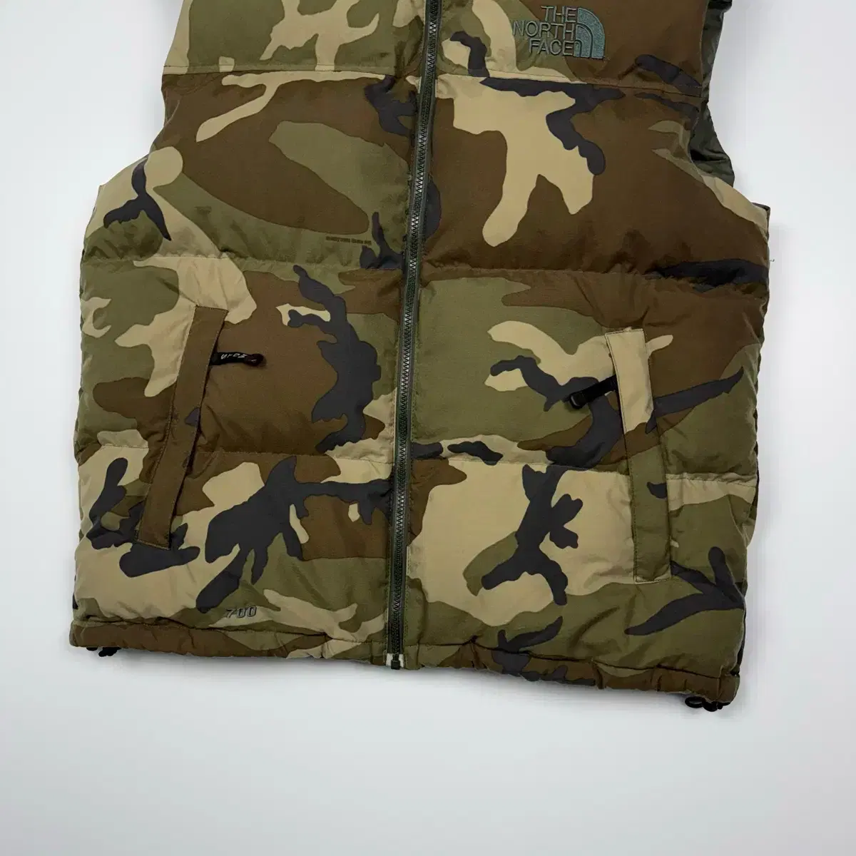 105) The North Face Japan Center Logo Camo Nuptse Padded Vest 