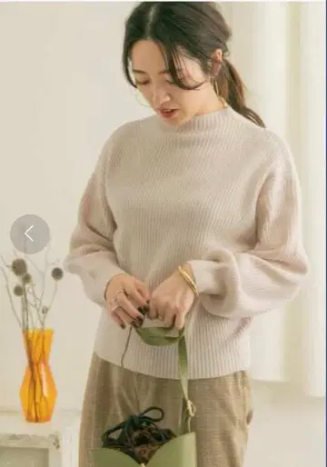 하이넥 리브 풀오버