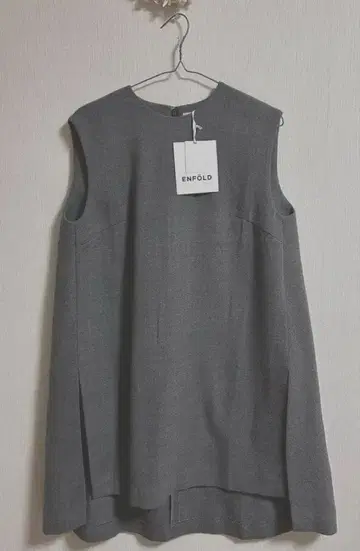 엔폴드 슬리브리스 베스트 풀오버 38 그레이 정가 33000엔