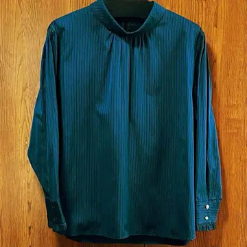 23구 [세탁 가능] 스탠드 넥 블라우스 스트라이프 32