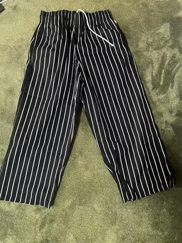 Cookman 스트라이프 와이드 팬츠
