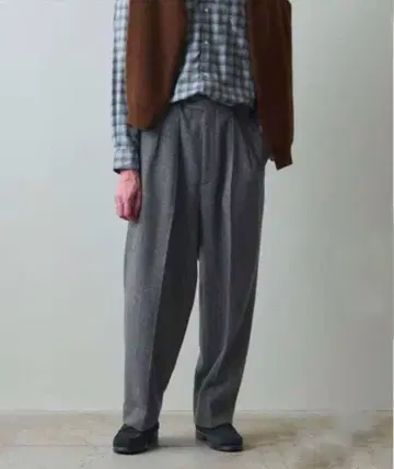 새상품급 steven alan 울 헤링본 인투 플리츠 트라우저