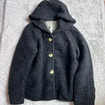 POU DOU DOU 푸두두 고양이 버튼 울 숏 코트 M