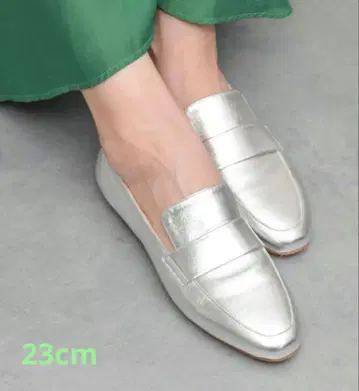 FABIO RUSCONI 실버 플랫 로퍼