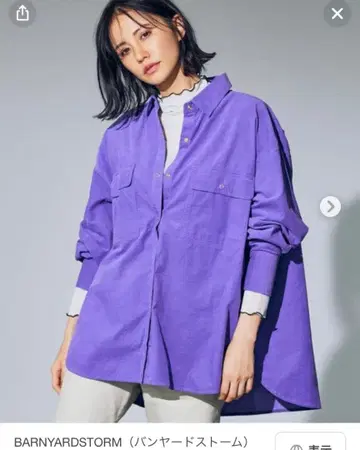 BARNYARDSTORM 라이트 코듀로이 셔츠 퍼플