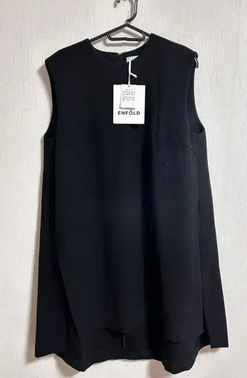 엔폴드 슬리브리스 베스트 풀오버 38 블랙 정가 33000엔