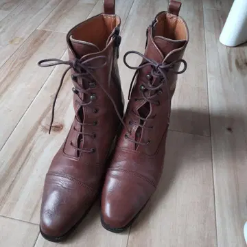 ing 브라운 레이스업 부츠 22.5cm 일본제