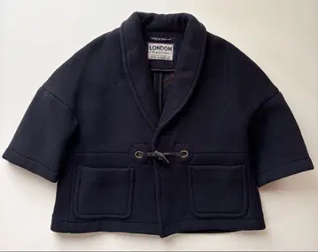 LONDON Tradition 네이비 더플 코트 34 숏