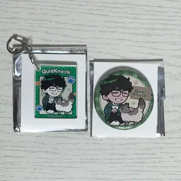 QuizKnock 마네키네코 콜라보 후쿠라P 아크릴 키링 캔뱃지