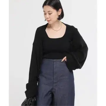 AP STUDIO [ OVAL SQUARE ] 롱 슬리브 볼레로