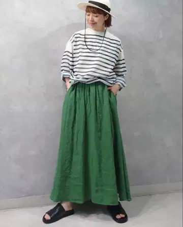 journal standard luxe 린넨 와셔 크로스 스커트