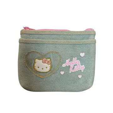 레어 헬로키티 데님 파우치