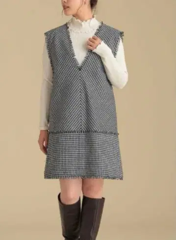 레이빔즈 RayBEAMS 트위드 미니 원피스