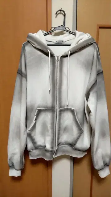 Figments 브러쉬 가공 더블 ZIP 빅 후드티 덤 포함