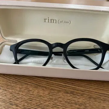 JINS rim (of jins) 검은색 테두리 안경 도수 없음 새상품급