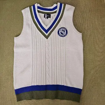 PLAIN YATES 케이블 짜임 V넥 베스트 사이즈 5