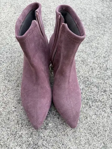 퍼플 스틸레토 스트레치 부츠