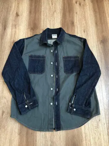 KOJIMA GENES 데님 그레이 버튼업 셔츠 XXL