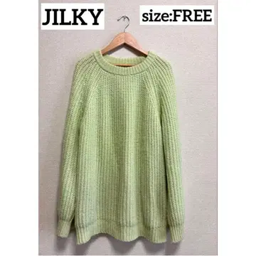 질키 니트 스웨터 그린