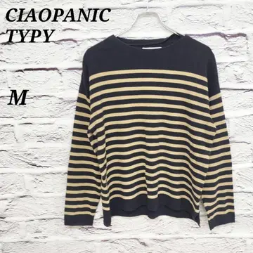 R4051//차오패닉 티피 [ M ] 긴팔 보더 니트 크루넥