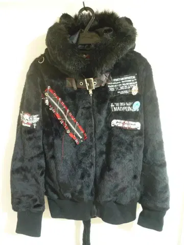 머드 펑크 MAD PUNKS 퍼 자켓 후드티 고양이 귀 꼬리 포함