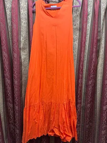 UNITED ARROWS 슬리브리스 롱 원피스 오렌지