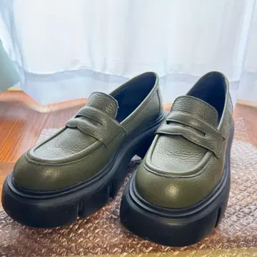 8 by YOOX 소가죽 통굽 로퍼 밀리터리 그린 25cm