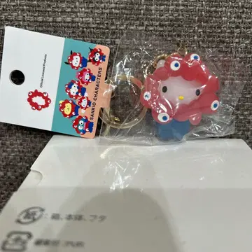 산리오 미야쿠미야쿠  입체 마스코트 클리어 컬러 키링 키티