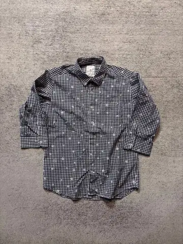 y2k 스타 체크 무늬 긴팔 티셔츠