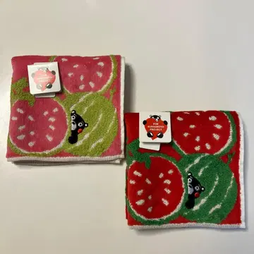 새상품 쿠마몬 구마모토 타월 손수건 핸드 타월 수박 2장 세트