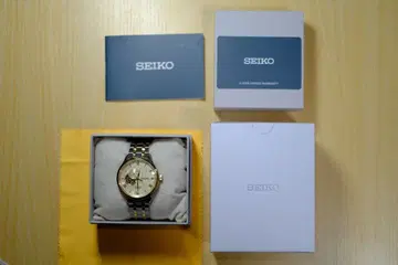 SEIKO Presage 자동 와인딩 손목시계 실버/골드