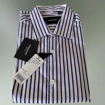 costumein 긴팔 셔츠 화이트/블루 스트라이프 사이즈 48
