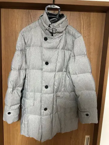 그레이 다운 자켓 스탠드 카라 남성용