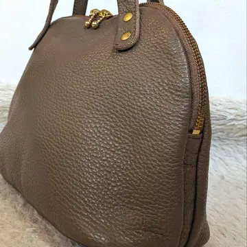 새상품급 센스 오브 팬 그레이지 가죽 작은 토트백 일본제