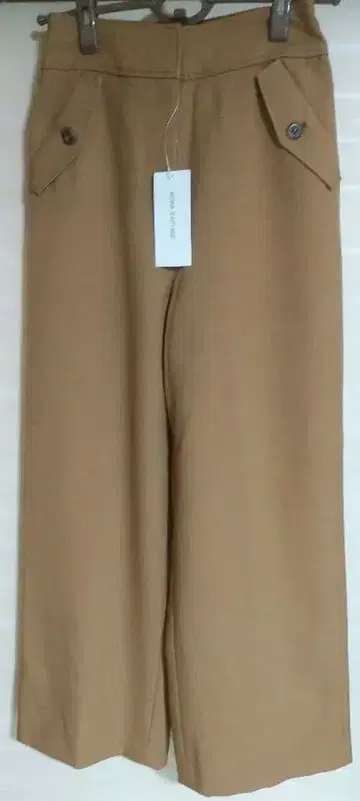 택 포함 새상품 내추럴뷰티 카멜 와이드 팬츠