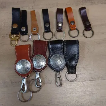 가죽 키링 세트 다색 전개