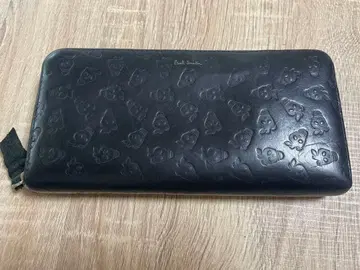 폴스미스 블랙 천연 가죽 장지갑 스컬베리