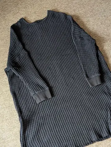 mizuiro ind 크루넥 와플 원피스