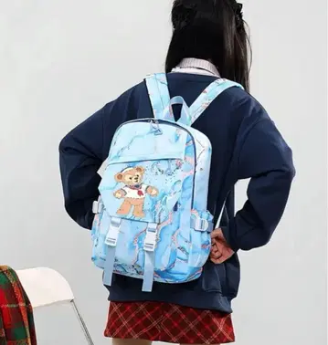 스카이블루 백팩 가방 곰 3종 세트