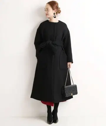 VERMEIL per IENA 멜톤 텐트라인 코트