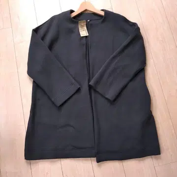 MUJI 택 포함 미사용 새상품 노카라 코트 M-L 다크 그레이